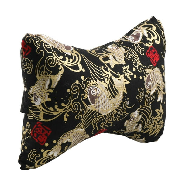 Almohada para el cuello del coche Almohadas para la espalda cómodas Moda para dormir Koi negro kusrkot Almohada para el cuello del coche