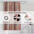 thumbnail image 6 of Bohemian Striped Shower Curtains Boho Indian Style Colorful Vertical Stripe Design Modern Bathroom Decor Waterproof Polyester Fabric 72x84 Inch Shower Curtains Sets with Hooks, 6 of 6