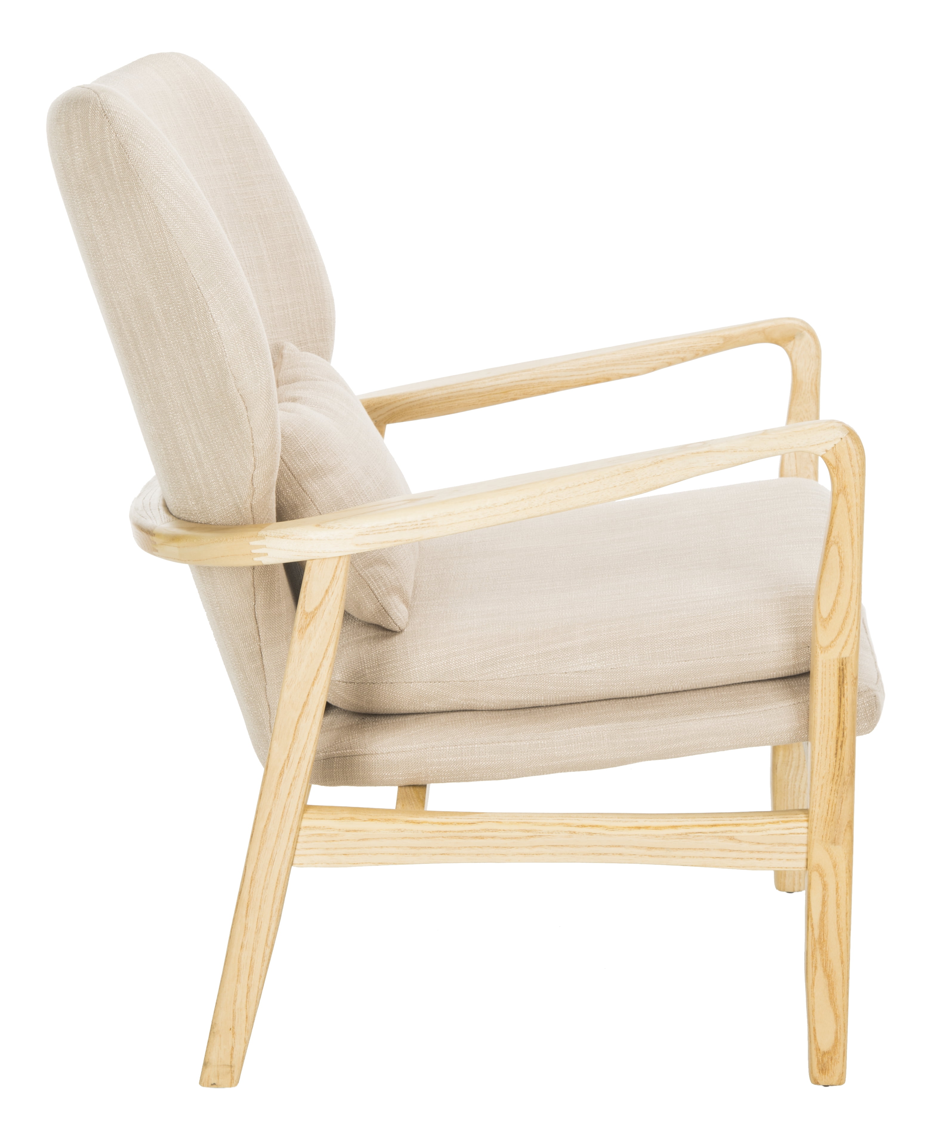 SAFAVIEH Tarly Modern Chic Accent Chair with Pillow Beige Natural