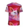 thumbnail image 3 of Haiem Hip Hop Hipster Baseball Jersey Button Down Shirts Sports Uniforms Men Women Jersey(Pink Pig,Large), 3 of 9