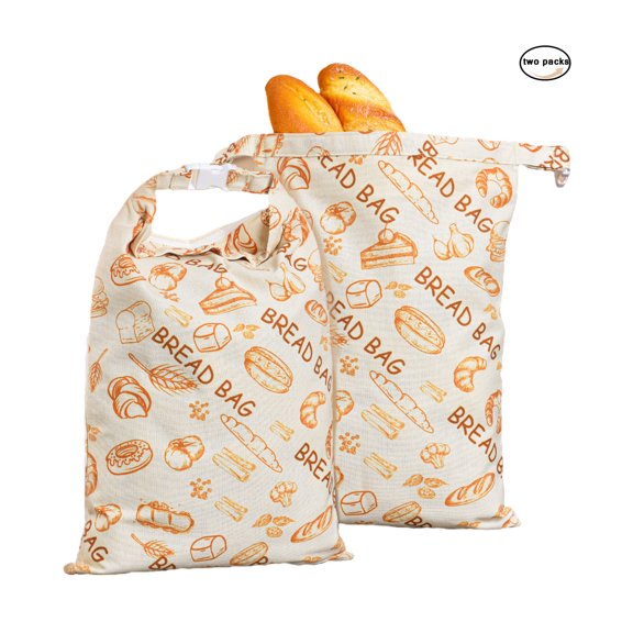 MEKBOK 2 Packs Reusable Beeswax Bread Bags for Homemade Sourdough Bread - Keep Your Loaf Fresh for Days - Extra Large and Easy to Clean Cotton Storage Bag, The Perfect Fresh Keeping, XL 17x12 Inch
