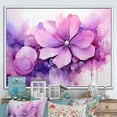 thumbnail image 2 of Designart "Botanical Ink Pink and Purple Floral Elegance" Oversized Abstract Framed Wall Art - Modern Pink Abstract Botanicals Living Room Framed Canvas Art, 2 of 7