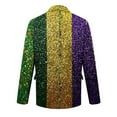 thumbnail image 4 of Men's Sport Coats & Blazers Carnival Suit Jacket 2 Button Mardi Gras Carnival Parade Gift, 4 of 5