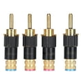 thumbnail image 1 of Conectores Banana Preffair BA1410, conector tipo Banana para altavoz HIFI chapado en oro de 24K para receptores de Audio y vídeo y sistemas de sonido, 1 of 8