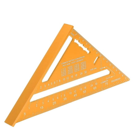 

ZAGHNRENJ Woodworking Measuring Carpenter Square Die cast Aluminum Alloy for Measuring and Marking Tool(Red) (Gold) ABF-132