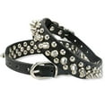 thumbnail image 1 of Spiked Studded Rivet Leather Dog Collar for Cats Puppy Small Medium Pets,Black,XS 30*2.5CM, 1 of 9