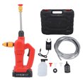 thumbnail image 1 of Lavadora a presión inalámbrica IPX7 Limpiador a presión portátil a batería a prueba de agua con boquilla giratoria de 180 grados para automóviles Cerca de patio 100 a 240 V Enchufe de EE. UU, 1 of 10