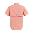 thumbnail image 3 of Tuna Men's UV UPF 50+ Sun Protection Soild Anti-Static Waterproof Breathable Fast Dry SPF Hiking Fishing Short Sleeve Shirts (Salmon #11 4XL), 3 of 4
