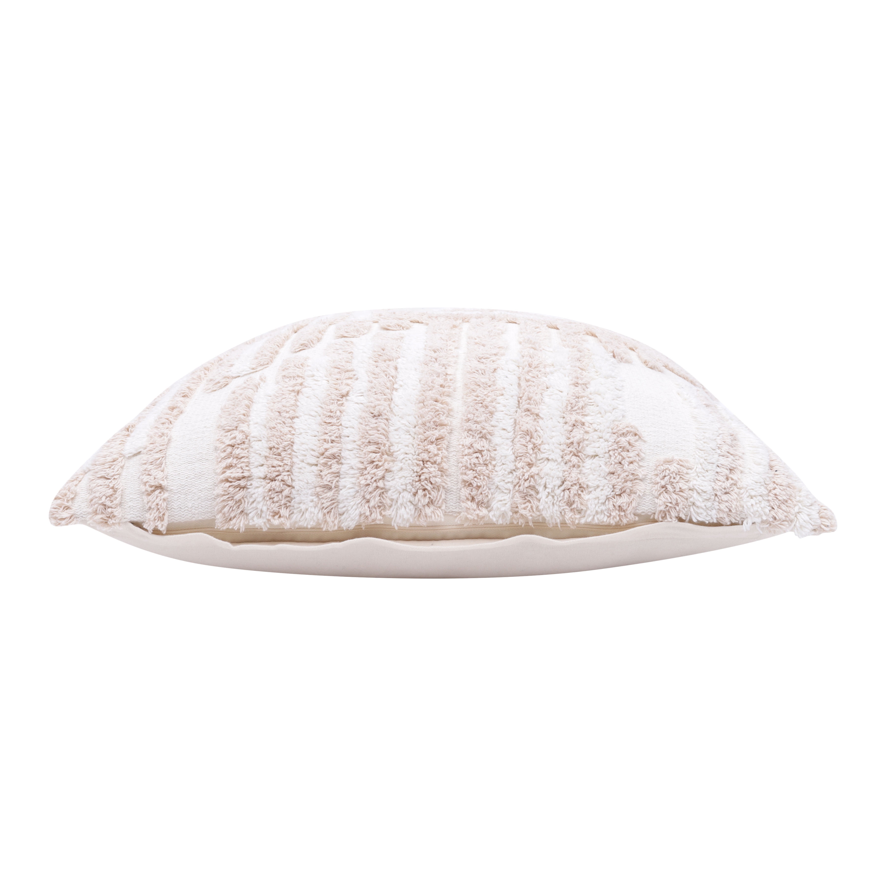 Harlow Hill Stacy Garcia 22" x 22" Beige/White Geometric Cotton Adult Decorative Throw Pillow Cover