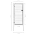 thumbnail image 2 of vidaXL Garden Gate Fence Wall Privacy Screen Fence Galvanized Steel Silver, 2 of 25