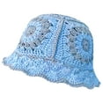thumbnail image 1 of Chapeaux Seau Polyvalents pour Femmes - Chapeau de Pêcheur Rétro Tricoté Color Block Respirant Quotidien, 1 of 3