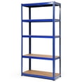 thumbnail image 5 of Gymax 3PCS 72'' Metal 5-Tier Garage Storage Rack Shelf Adjustable Freestanding Blue, 5 of 9