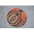 thumbnail image 2 of Circle Rug, Turkish Small Rug, 3.1x3.1 ft, Oushak Rug, Entry Rug, Gift Rug, Organic Rug, Handmade Rug, Oriental Bath Rug, Vintage Rug, 6715, 2 of 10