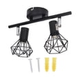 thumbnail image 2 of 2 Head Vintage Tracking Light Kit, Adjustable Iron Art Ceiling Spot Lamp Holder  For Kitchen, 2 of 8