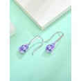 thumbnail image 5 of VESITIM 8X12mm Solitaire Teardrop Hook Sterling Silver Solitaire June Birthstone Created Alexandrite Dangle Drop Earring for Women Jewelry Gift, 5 of 7