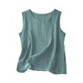 thumbnail image 2 of Women's Tank Tops, Casual Camisoles Sleeveless Blouses for Dressy Summer Shirts and Business Casual Wear,Turquoise,2XL, 2 of 8