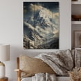 thumbnail image 2 of Designart "Minimalism Winter Mountains Summit painting III" Cottage Print on Natural Pine Wood, 2 of 5