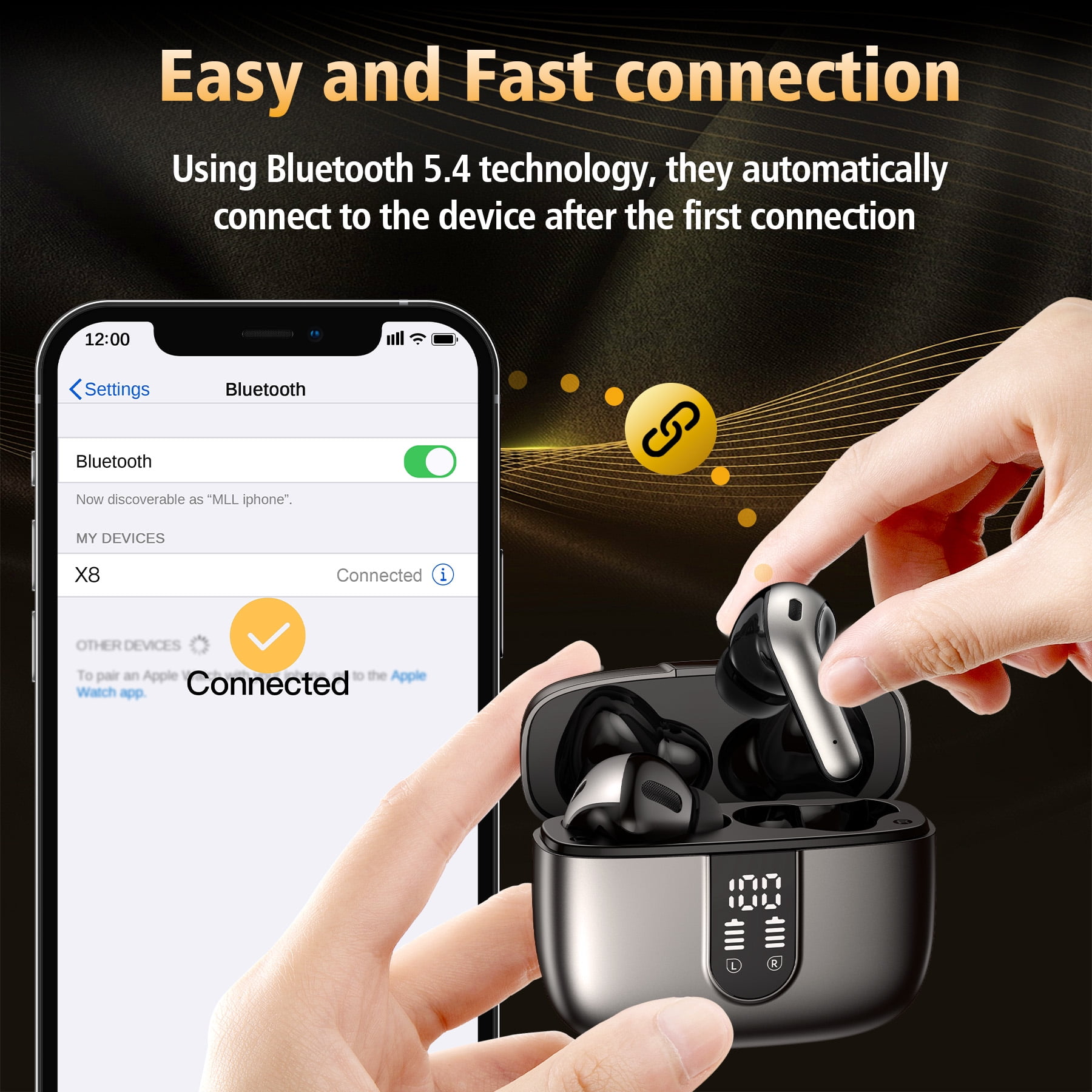 Wireless earbuds with mic for iphone hotsell