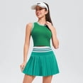 thumbnail image 1 of Top-kevin 2 Piece Tennis Skirt Set for Women Racerback Tank Top Golf Dress Activewear for Outfit Pickleball Athletic Workout, 1 of 1