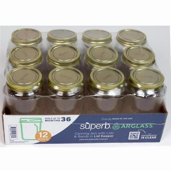 Superb Arglass Wide Mouth Canning Jar 32 oz 12 pk