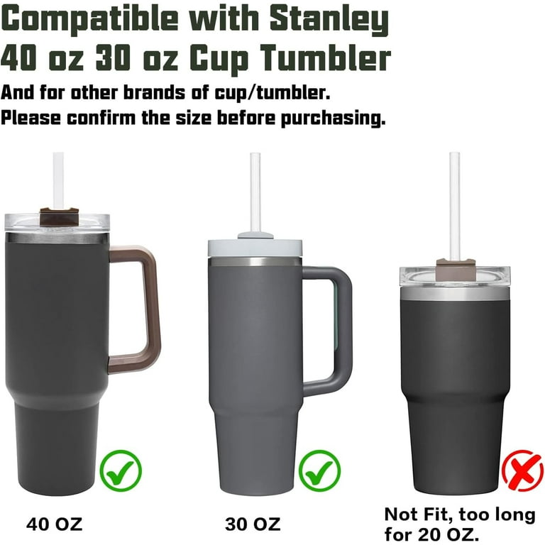 XANGNIER 6 Pack Multicolor Silicone Replacement Straws for Stanley 20 30 40  oz cup Reusable Long Straw with Cleaning Brush for Stanley Quencher  Adventure Stanley Water Jug Stanley Cup Accessories silicone straws