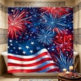 thumbnail image 4 of Fmbmuo Patriotic Shower Curtain 72x72 Inch Waterproof Heavy-Duty Polyester Bathroom Curtain with 12 Hooks Home Decor,Multicolor, 4 of 5