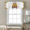 thumbnail image 3 of Farmhouse Sunflowers Valance Curtain for Windows Summer Yellow Floral Leaves Red Truck Rod Pocket Curtain Valances Short Window Treatments Panels for Kitchen Bathroom Laundry Basement 42 x 12 Inch, 3 of 9