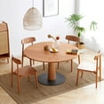 thumbnail image 3 of Resenkos Modern Farmhouse Wood Dining Chair with Oak Finish, 2-Pcs Set Natural, 3 of 10