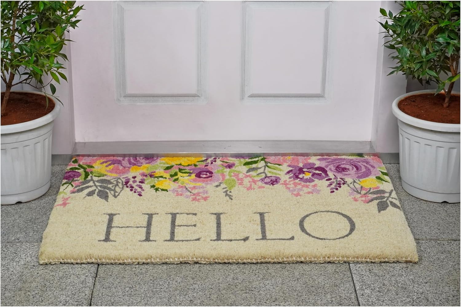Calloway Mills 112901830 Blossoming Floral Hello Doormat 18" x 30"