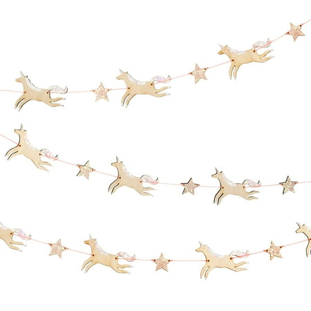 Meri Meri Wooden Unicorn Garland, 1ct
