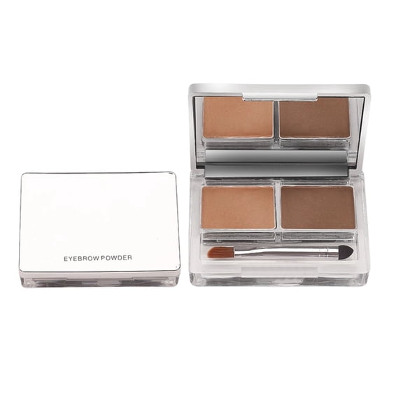 A Buildable Waterproof Eyebrow Powder, 2-Color Kit With Brush For Long-Lasting Brows Daily