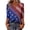 Dark Blue, variant on Wutalume Women's 3/4 Sleeve American Flag Top - Stars and Stripes Independence Day Print V-Neck T-Shirt, 4th of July Outfits for Women, 3/4 Length Sleeve Womens Tops,Beige L