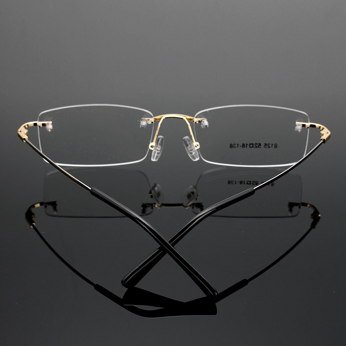 plastic rimless eyeglasses