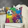 thumbnail image 2 of SHANXI Throw Pillow , Colored Splashes All Over Score Athletic, Decorative Square Accent 12x12in, 2 of 5