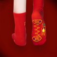 thumbnail image 3 of Langgg Chaussettes Rouges en Coton pour Adultes Adolescents Respirantes Chaudes Extensibles, 3 of 9