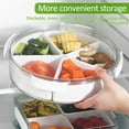 thumbnail image 4 of Square/ Divided Serving Tray with Lid Removable Food Storage Containers with Individual Dishes Minimalist Divided Serving Platter Tray Reusable for Snack Candies Fruit Veggie Party Home, 4 of 11
