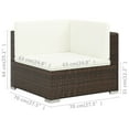 thumbnail image 4 of vidaXL 8 Piece Garden Lounge Set with Cushions Poly Rattan Brown, 4 of 5
