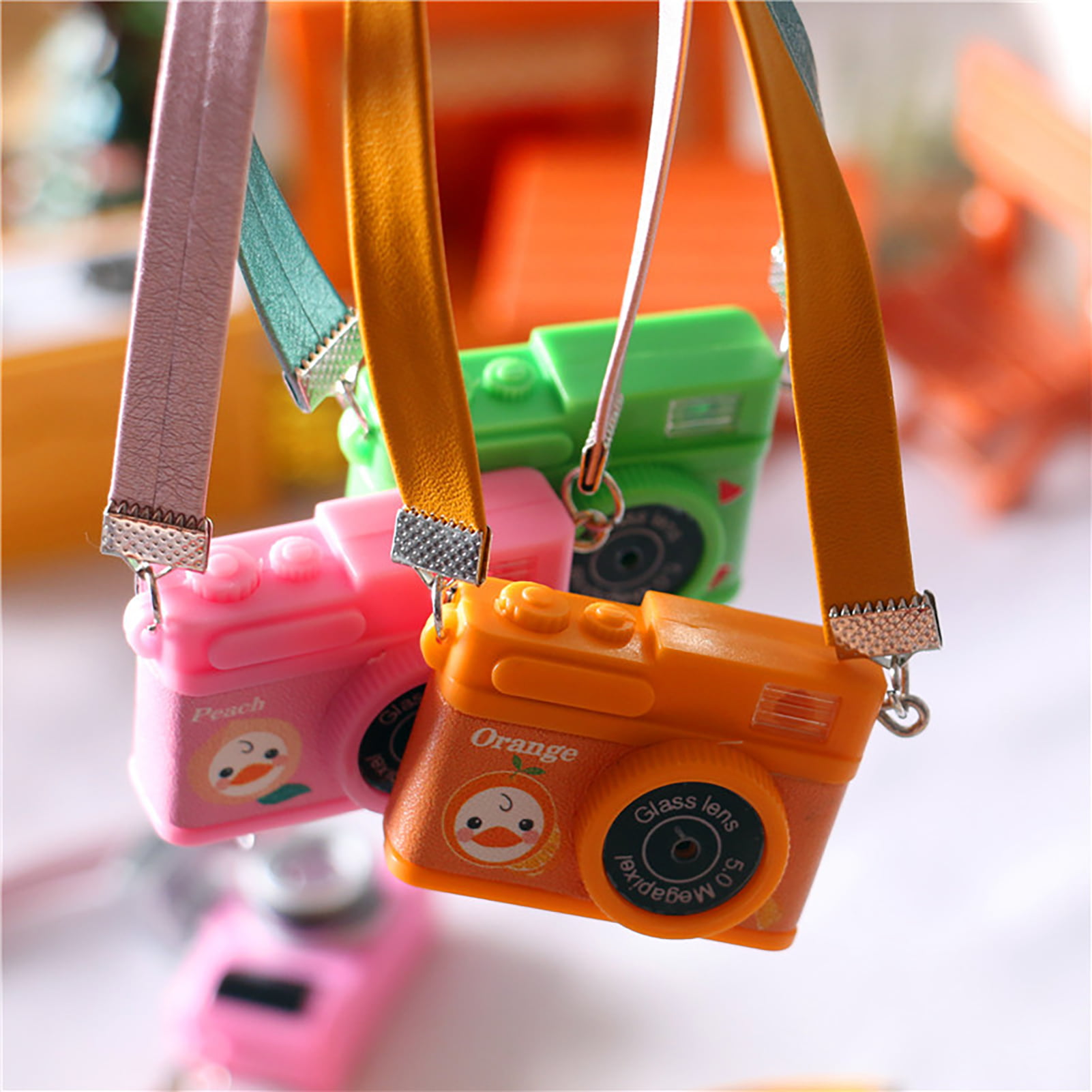 1:12 Miniature Camera with Lanyard Toy for Dollhouse 1/3 1/4 BJD Dolls 