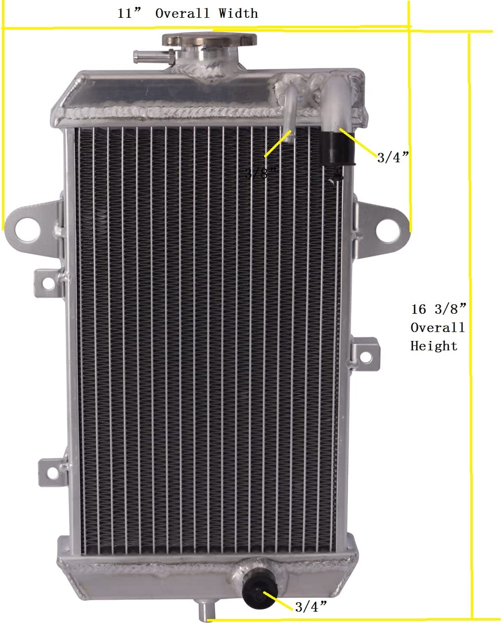Cooling All Aluminum Radiator For 2013-2018 Yamaha RAPTOR 700 YFM700R