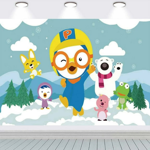 Pororo the Little Penguin Taspestry Wall Decor Party Supplies Background BackdropBanner Poster Decor Decorations