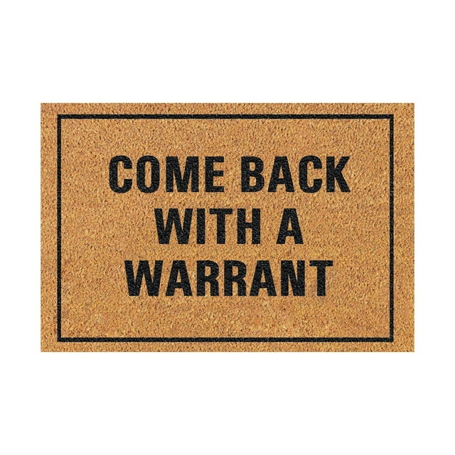 Funny Welcome Mat 16X23 Inch Non Slip Door Mat with American Discourse Design for Indoor Outdoor Entryway Bathroom Kitchen Durable, 1X Floor Mat