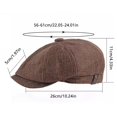 thumbnail image 3 of Lroveb Beret Hats for Men Acrylic Fiber Newsboy Cap Classic Vintage Cabbie Hat Elastic Flat Hat, 3 of 4