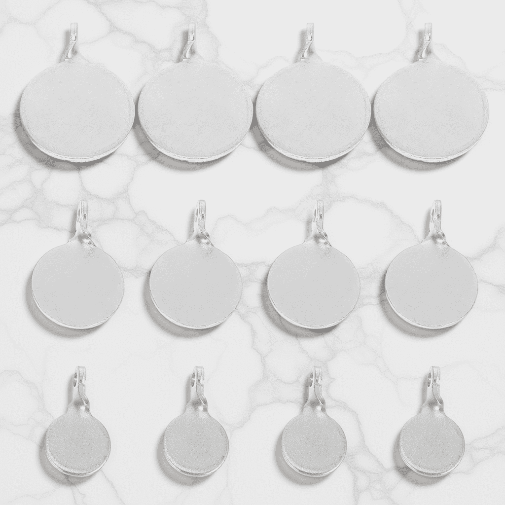 Alasum Plated Silver Manganese Steel Hanging Targets for Outdoor Archery Practice and Training