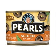 Pearls Sliced California Ripe Olives 2.25 oz. Can. No Major Allergens. Allergens Not Contained.