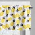 thumbnail image 3 of Ambesonne Pineapple Valance Pack of 2, Abstract Summer Motif, 42"X18", Black Grey and Yellow, 3 of 5