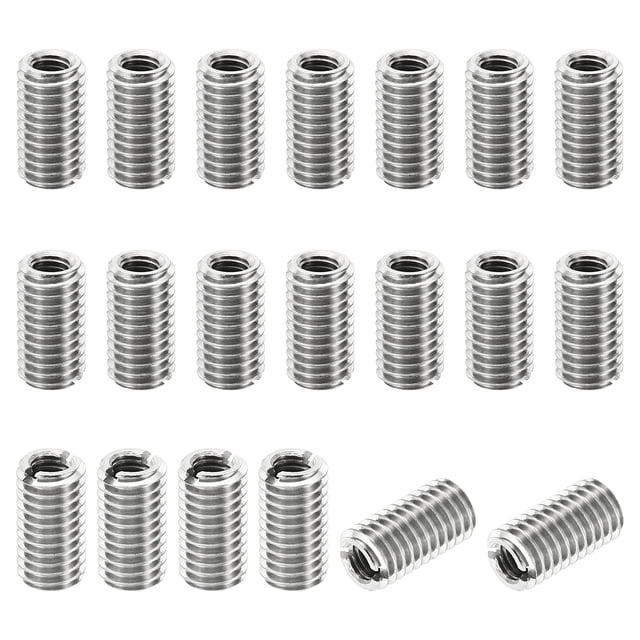 Unique Bargains Adaptateurs Filetage Manchon Réducteur Écrou 20pcs M8x1.25 Mâle à M5x0.8 Femelle Réparation Insert Écrou 15mm