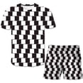 thumbnail image 1 of 2021 3D The Flame Whirlpool, conjuntos de ropa de poliéster para niños, gran oferta de verano, camiseta, conjunto de pantalones cortos, ropa para niños de 4 a 14 años, 4T Gao Jinjia LED, 1 of 2