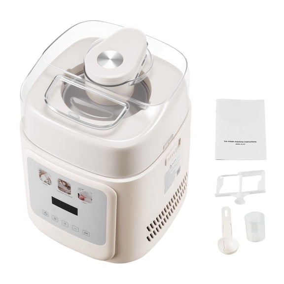 Automatic Ice Cream Maker with Compressor 1 Quart Frozen Yogurt Gelato Machine No Pre-Freezing 4 Modes for Sorbet Home Ice Cream Maker