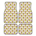 thumbnail image 1 of Honeii Rubber Duck Chicken Bird Print Car Foot Mat Four-Piece Set - Front & Rear Universal Car Floor Mats for SUVs, Trucks, Sedans, 1 of 7