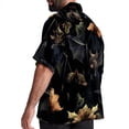 thumbnail image 3 of Bats Men's Casual Printed Button Down Short Sleeve Poplin Hawaiian Beach Shirt with Spread Collar Tops, 3 of 6